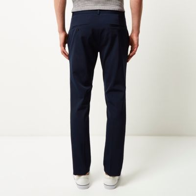 Navy skinny fit trousers